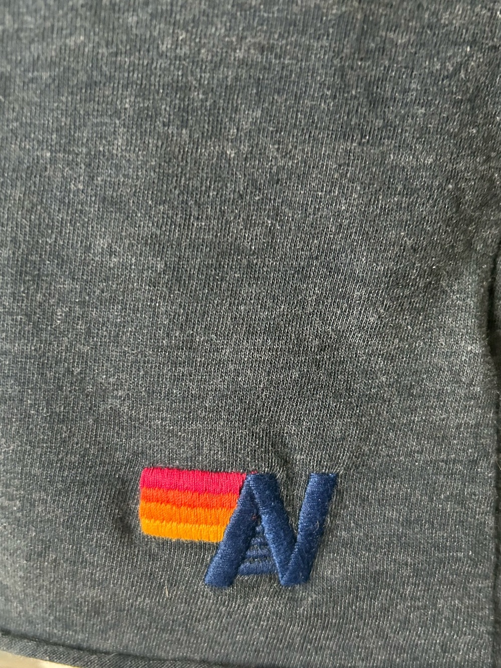 Aviator Nation Navy Tee with Multicolor Retro Stripe Emblem - Picture 6 of 11